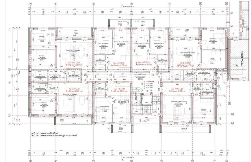 Apartament cu 3 camere decomandat în Central