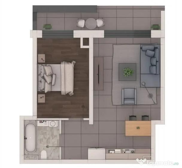 Apartament 2 camere 48,39mp, ansamblu NZEB, zona Terra - 3