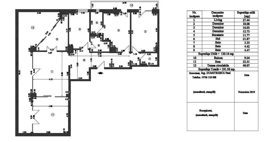 Apartament cu 4 camere decomandat, mobilat în Grozăvești