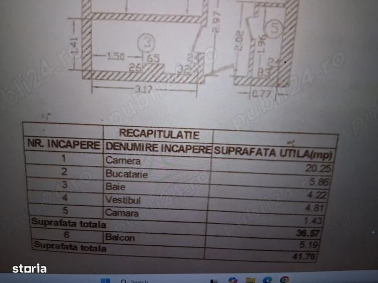Garsonieră decomandată în Tei
