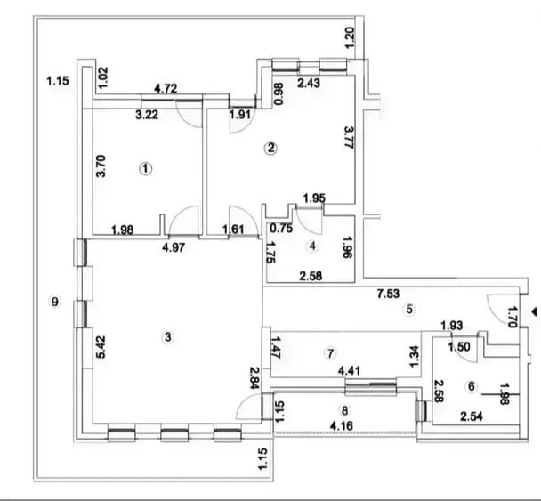 Apartament cu 3 camere semidecomandat în Vitan