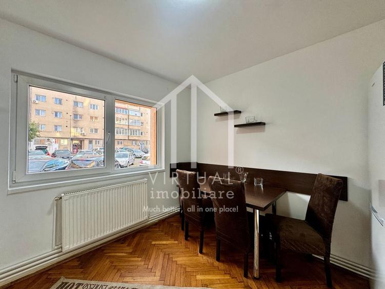 Apartament cu 3 camere semidecomandat, mobilat în Central