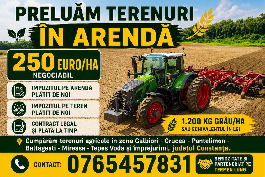 Teren agricol, în Crucea