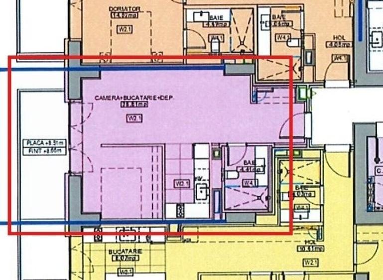 Apartament cu 2 camere decomandat în Pipera