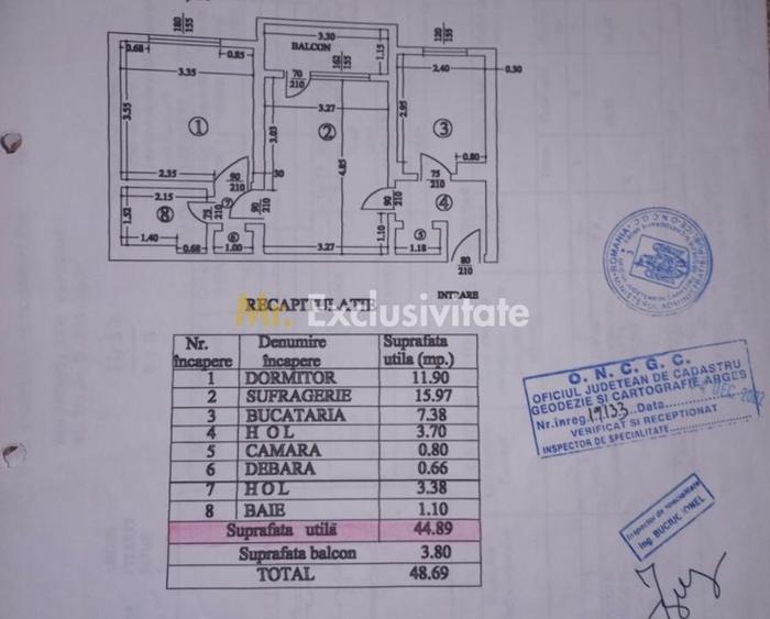 Apartament cu 2 camere semidecomandat în Frații Golești