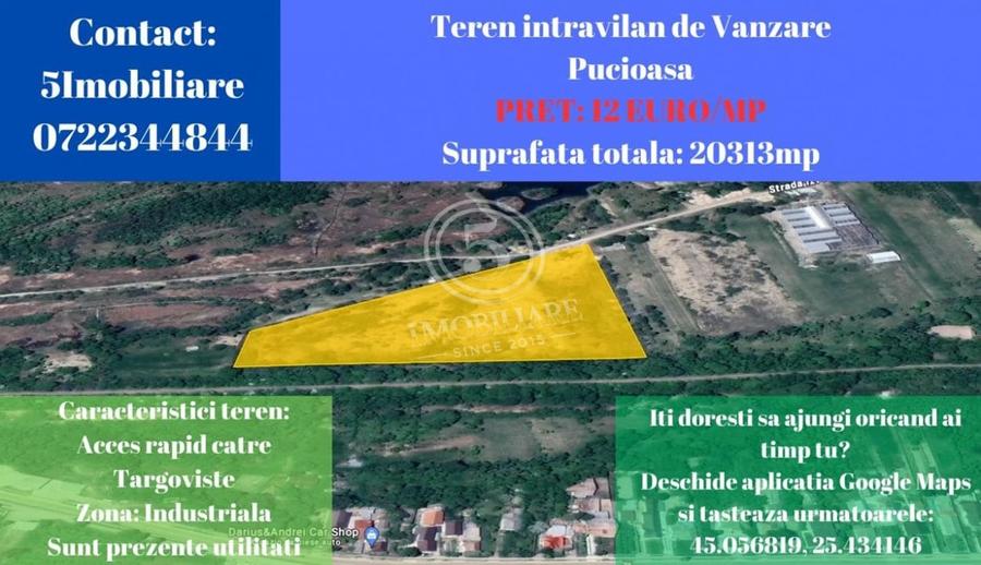Teren Construcții intravilan de 20313 mp, în Pucioasa