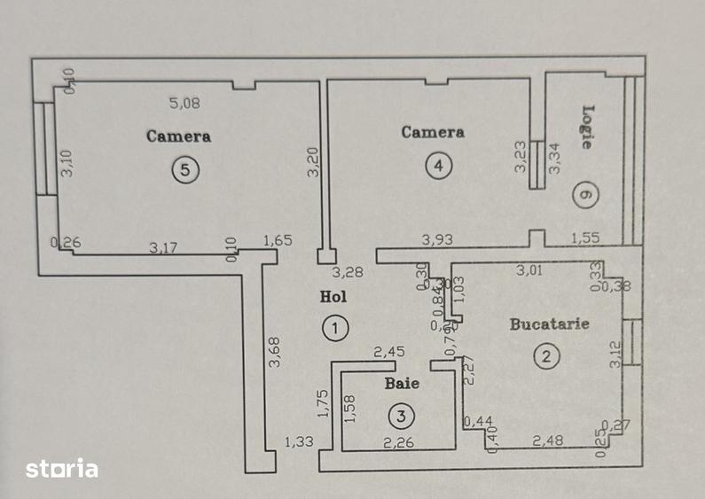 Apartament cu 2 camere decomandat, mobilat în Girocului