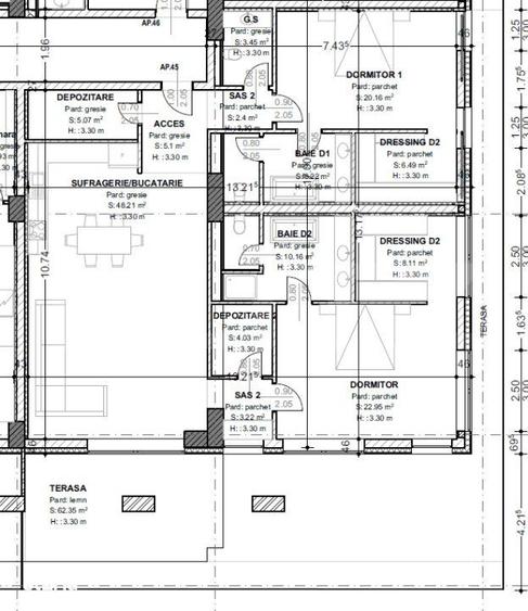 Apartament cu 3 camere în Central