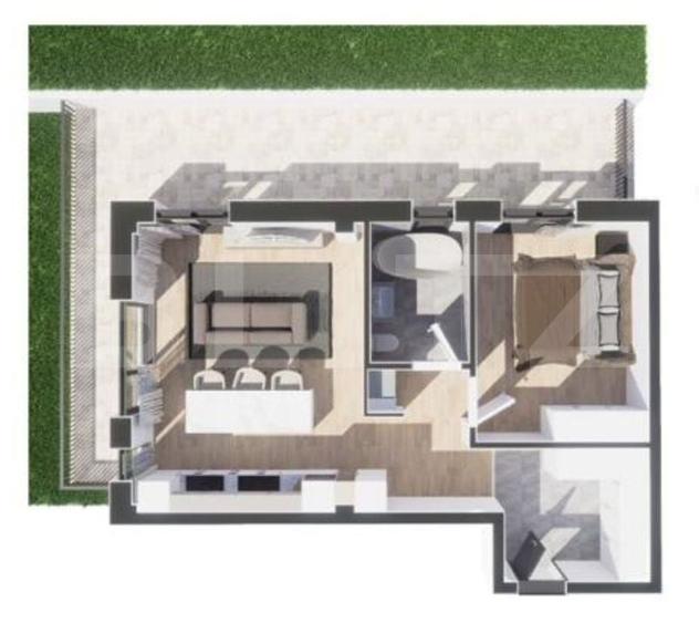 Apartament cu 2 camere în Morărești