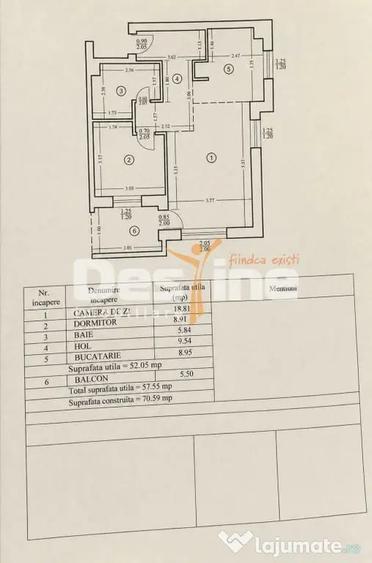 Apartament cu 2 camere decomandat în Nord