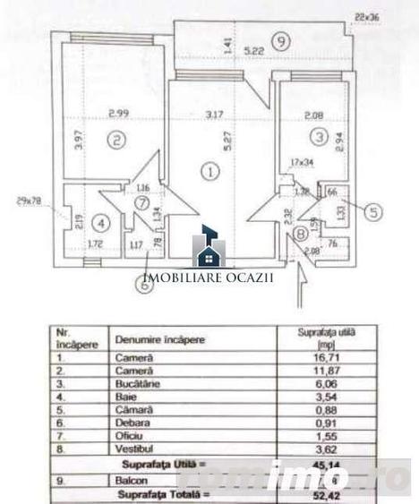 Apartament 2 camere Semidecomandat Bd.Alexandru Obregia - 5