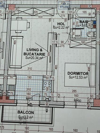 Apartament cu 2 camere decomandat în Militari