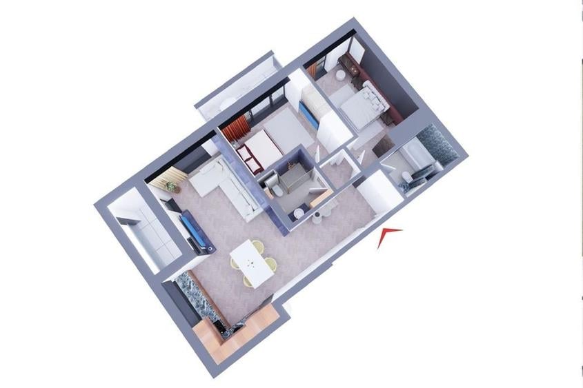 Apartament cu 3 camere decomandat în Central