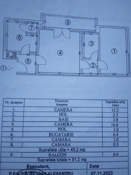 Apartament cu 2 camere semidecomandat în Central