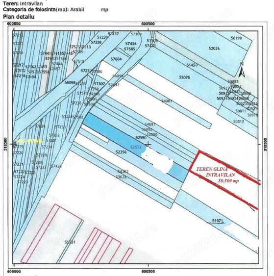 Particular Vand integral Teren, 50.500 mp, Intravilan, Glina, Ilfov, strada BucurieI - 1