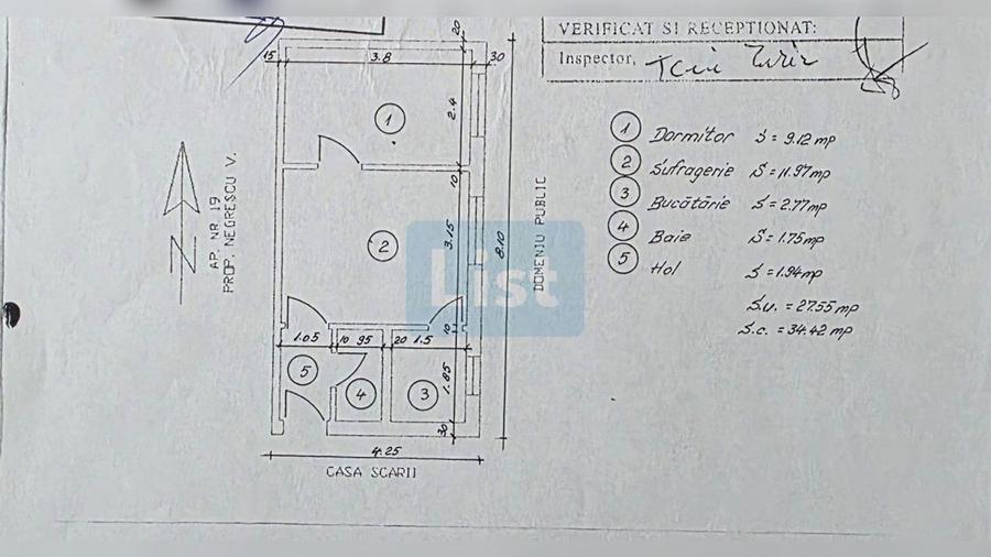 Apartament cu 2 camere circular în Crihala