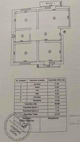 Apartament cu 3 camere decomandat în Valea Lupului