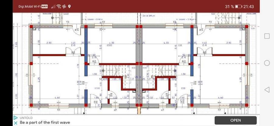 Duplex cu 3 camere cu Canalizare în Dezmir