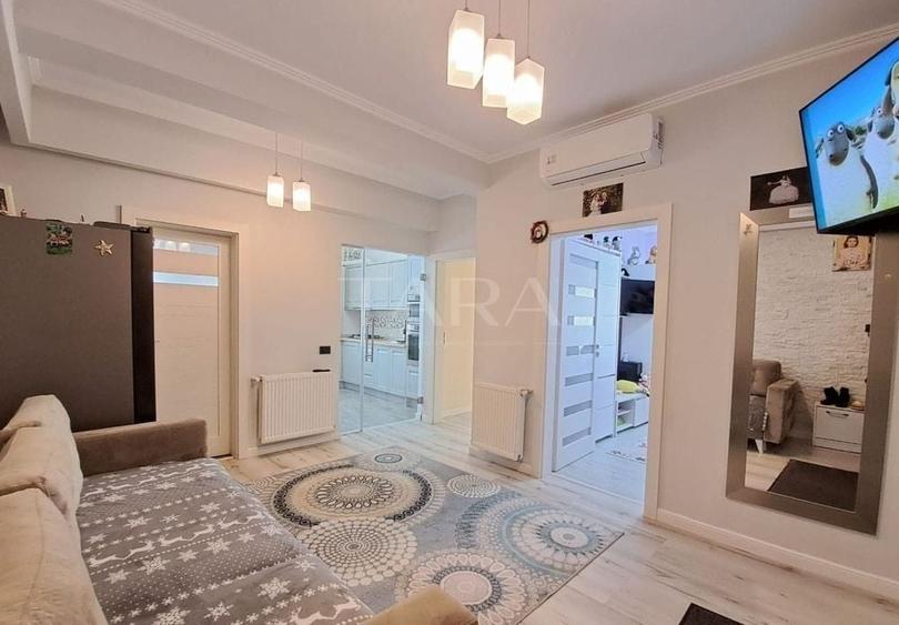 Apartament cu 2 camere semidecomandat, mobilat în Apahida