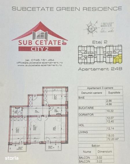 Apartament cu 3 camere în Tractorul