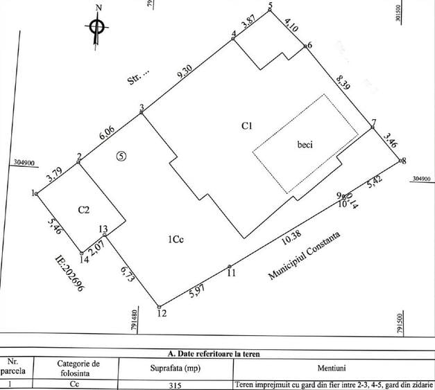 Casă individuală cu 5 camere cu Teren 315 Mp în Capitol