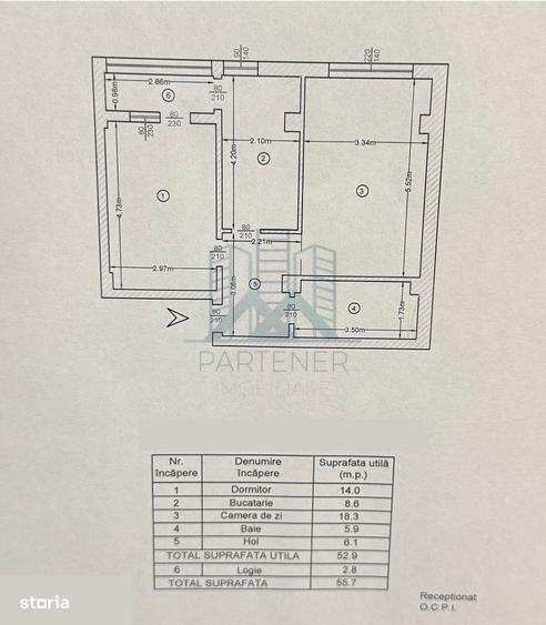 Apartament cu 2 camere decomandat în Rediu