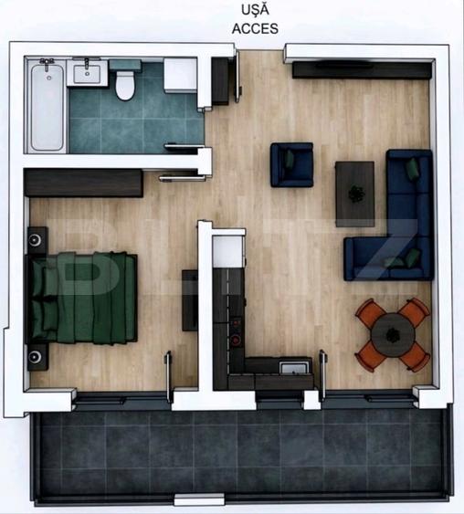 Apartament cu 2 camere decomandat în Giroc