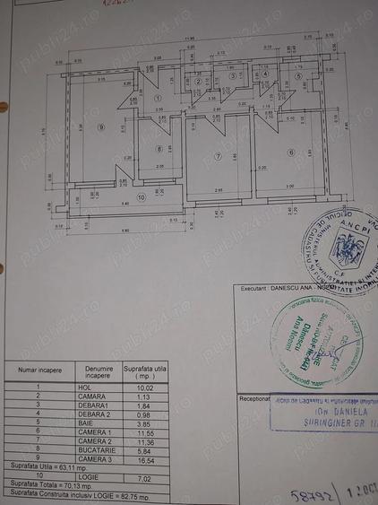Apartament cu 3 camere decomandat în Vest