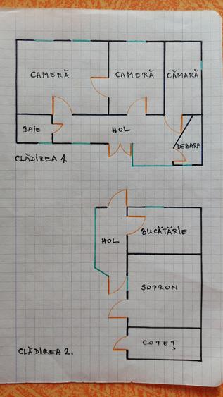 Casă individuală cu 2 camere cu Teren 1292 Mp în Tormac