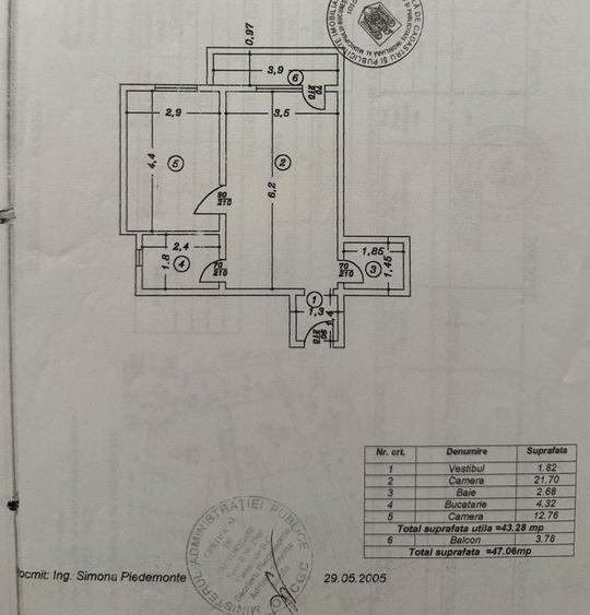 Apartament cu 2 camere semidecomandat, mobilat în Mitropolie