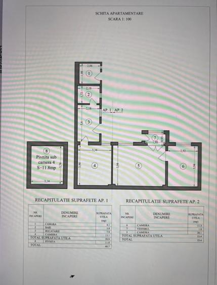Casă individuală cu 3 camere cu Canalizare în Brâncoveanu