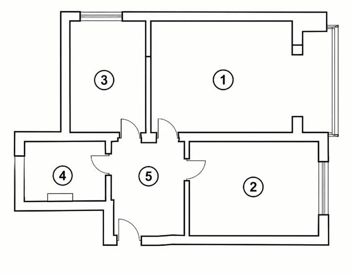 Apartament cu 2 camere decomandat în Central