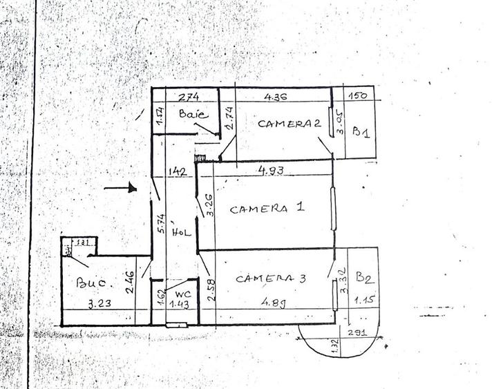 Apartament 3 camere Gara - 1