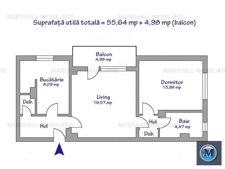 Apartament 2 camere de vanzare, zona Gheorghe Doja, 60.62 mp #14822 - 10