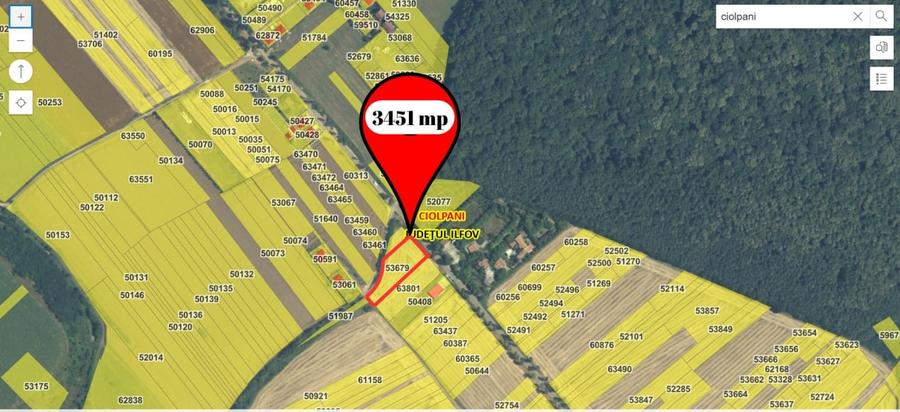Teren de vanzare intravilan – Ciolpani, zona Izvorani, comision 0% - 2