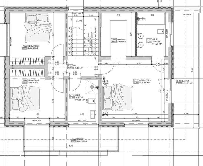 Vand CASA,VILA Noua P+1E 241,5Mp construit zona centrala BREAZA - 14