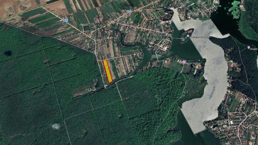 SNAGOV, Teren intravilan - 17.500 mp - DESCHIDERE LA LAC SI DRUM - 2