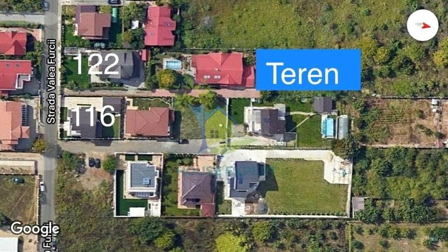 Teren intravilan 787 mp, POT60%, CUT 2,5, Valea Furcii Dr. Taberei - 1