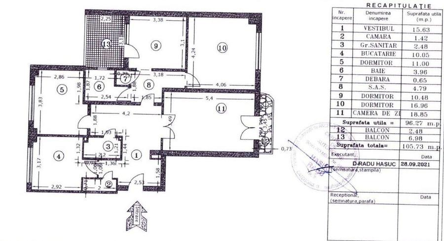 Vanzare apartament 4 camere | Unirii Fântâni | 105mp utili | etaj 1|8 - 12