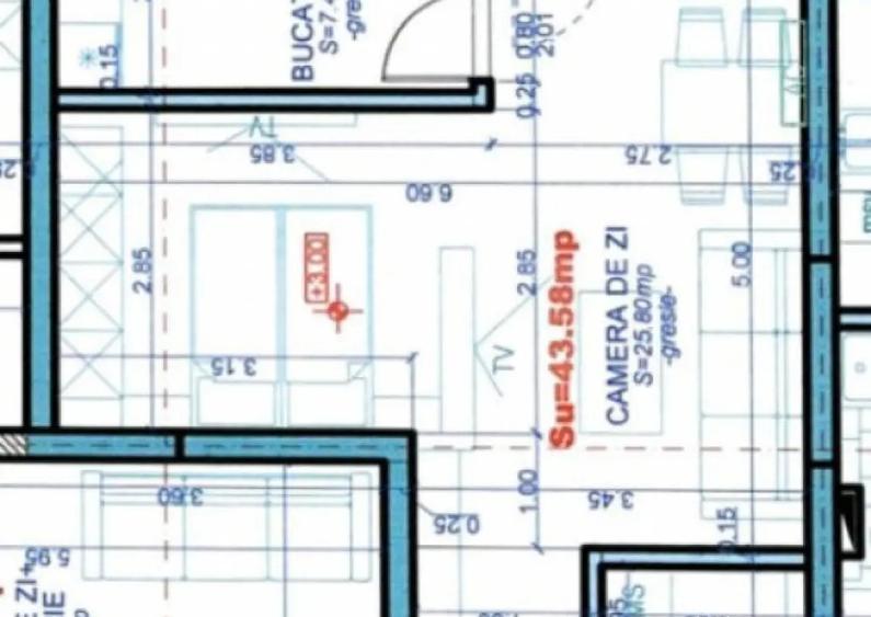 Apartament 1 camera, 43,58 mp utili, Calea Aradului - 1