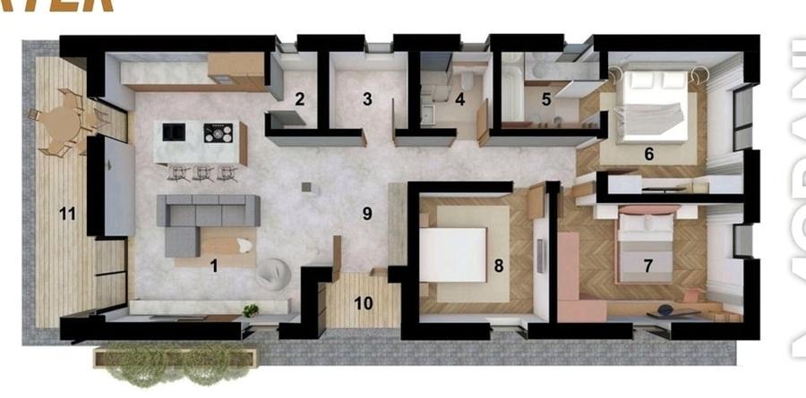 Casa individuala cu patru camere pe parter, Zarnesti - 3