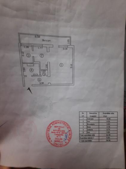 Apartament cu 1 camera decomandat, etaj 4/4, zona Tatarasi - 1