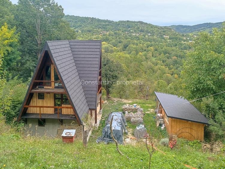 Casă tip cabană, structură solidă, 120mp, priveliște superbă