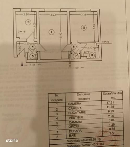 2 camere | 45.38 mp - parter | retras | Pajura - 2
