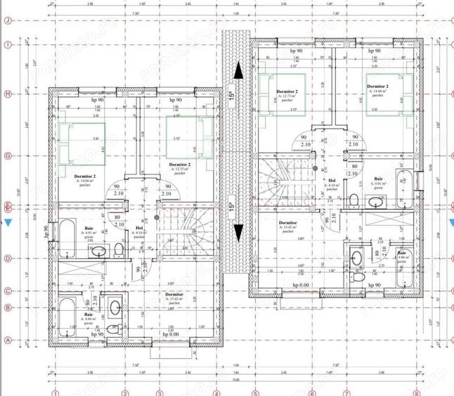 Duplex Sacalaz P+E,4Camere,3 Bai,Proiect Modern - 3