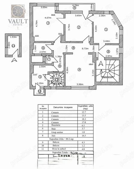 Apartament 4 camere  - BOXA INCLUSA - zona CALEA CALARASILOR / HALA TRAIAN - 11