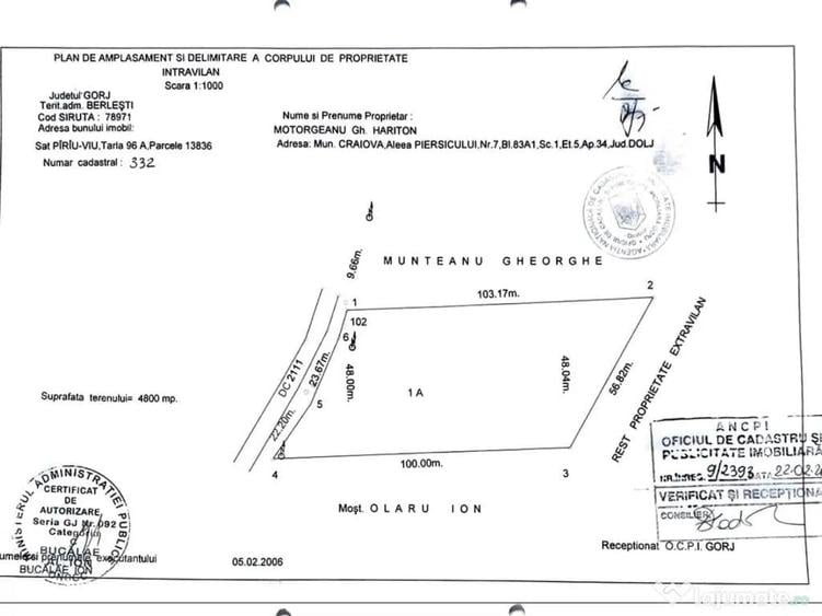 Teren 18.480 mp de vanzare Berle?ti, Gorj - 5