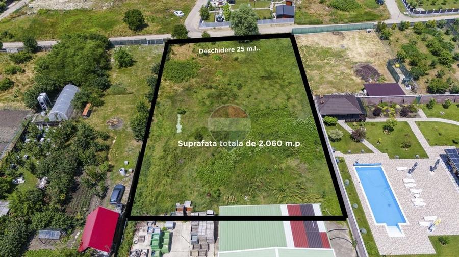 Teren agricol extravilan de 2060 mp, în Muntenii de Jos