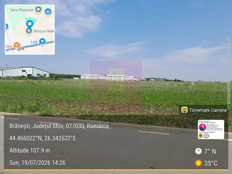 Teren de 3333 mp, în Brănești
