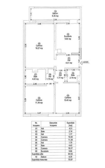 3 camere, 2 bai, parter inalt zona Aradului, ideal locuinta sau biro - 1
